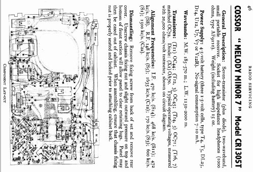 Melody Minor 7 CR1305T; Cossor, A.C.; London (ID = 724044) Radio