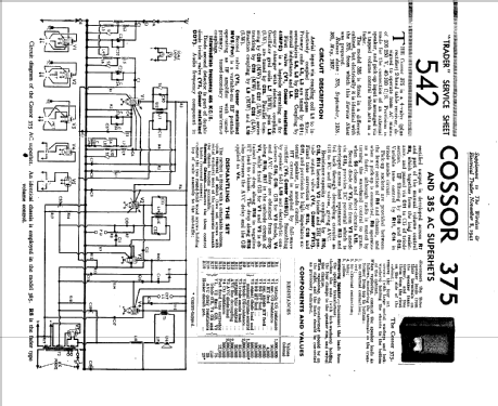 Super Heterodyne 375; Cossor, A.C.; London (ID = 1846740) Radio