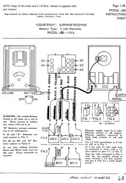 Battery Superheterodyne 6BS; Courtenay Brand; (ID = 2769345) Radio