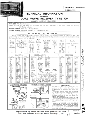 Cromwell 729; Cromwell, Gulbransen (ID = 2910971) Radio