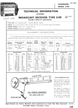 Pacemaker 519P; Cromwell, Gulbransen (ID = 2808516) Radio