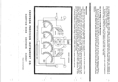 Wheatstone Bridge PW2 Portable; CROPICO, Croydon (ID = 2641811) Equipment