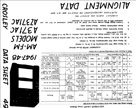 AZ-371AC ; Crosley Radio and (ID = 807899) Radio