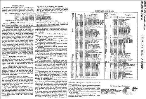 1055-RA 'Constitution' Ch= 1055; Crosley Radio Corp.; (ID = 150333) Radio