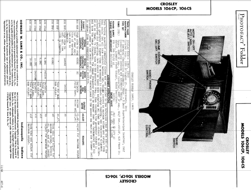 106CP ; Crosley Radio Corp.; (ID = 585944) Radio