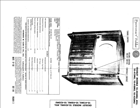 10-404MU ; Crosley Radio Corp.; (ID = 2039947) Television