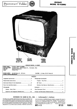 10-428MU ; Crosley Radio Corp.; (ID = 2896751) Television