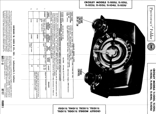 11-100U Ch= 301; Crosley Radio Corp.; (ID = 585948) Radio