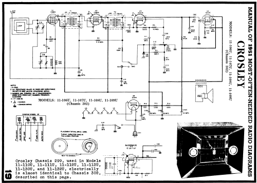 11-108U Decorator Ch= 302; Crosley Radio Corp.; (ID = 119069) Radio