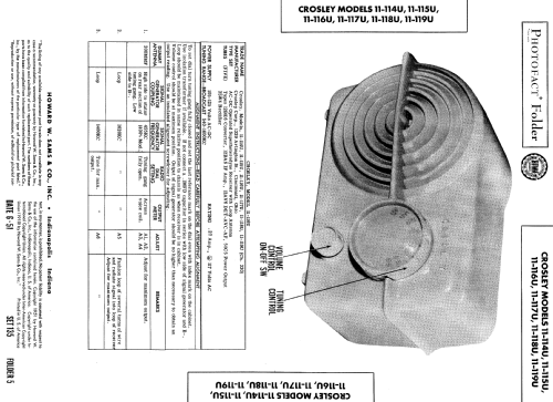 11-116U 'Serenader' Ch= 330; Crosley Radio Corp.; (ID = 584755) Radio