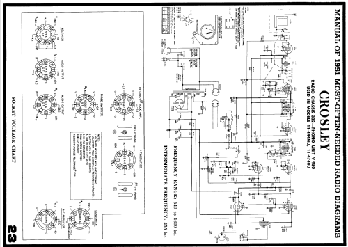 11-444MU Ch=332; Crosley Radio Corp.; (ID = 120416) TV Radio