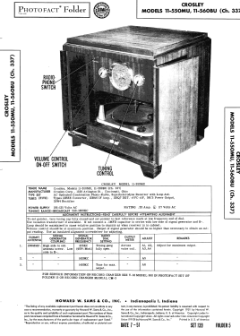 11-550MU Ch= 337; Crosley Radio Corp.; (ID = 2937753) Radio