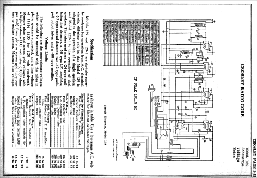 129 'Justice' Ch= 129; Crosley Radio Corp.; (ID = 1547063) Radio