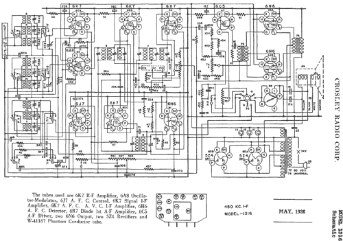 Model 167 Ch= 1316; Crosley Radio Corp.; (ID = 158507) Radio