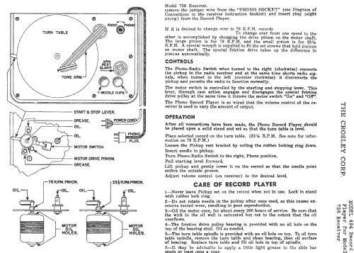 494 Record Player ; Crosley Radio Corp.; (ID = 286600) Sonido-V