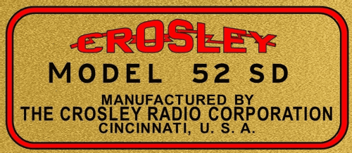 52 ; Crosley Radio Corp.; (ID = 3070834) Radio