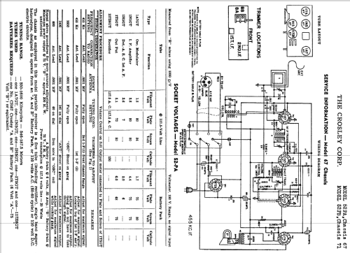 52PA Ch= 67; Crosley Radio Corp.; (ID = 100846) Radio