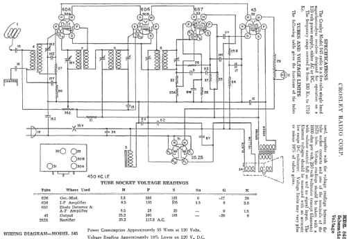 545-AD 'Privateer' Ch= 545; Crosley Radio Corp.; (ID = 152107) Radio