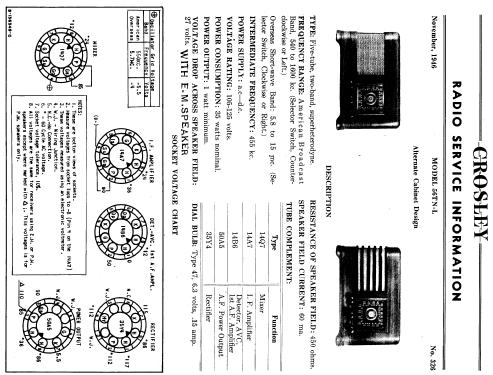 56TN-L ; Crosley Radio Corp.; (ID = 284046) Radio