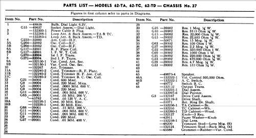 62TD Ch= 37; Crosley Radio Corp.; (ID = 1215251) Radio