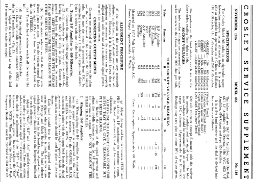 865 'Monitor' Ch= 865; Crosley Radio Corp.; (ID = 1824862) Radio