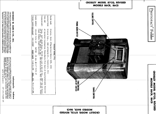 86CS ; Crosley Radio Corp.; (ID = 586215) Radio