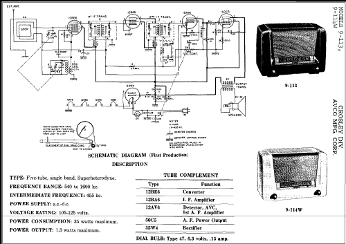 9-113 ; Crosley Radio Corp.; (ID = 281146) Radio