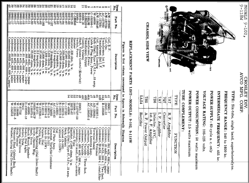 9-118W ; Crosley Radio Corp.; (ID = 326878) Radio