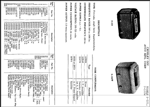 9-121 ; Crosley Radio Corp.; (ID = 281190) Radio