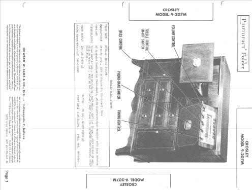 9-207M ; Crosley Radio Corp.; (ID = 1509473) Radio