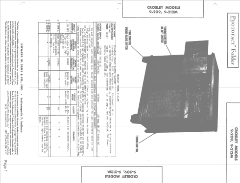 9-209 ; Crosley Radio Corp.; (ID = 1462590) Radio