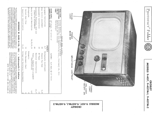 9-407M-1 ; Crosley Radio Corp.; (ID = 1334402) TV Radio