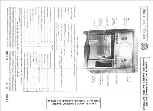 9-419M1 ; Crosley Radio Corp.; (ID = 1695747) TV Radio