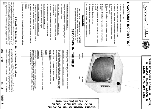 AC-11B Ch= 488; Crosley Radio Corp.; (ID = 1858850) Television