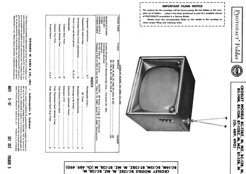 BC-12M Ch= 489; Crosley Radio Corp.; (ID = 1862996) Télévision