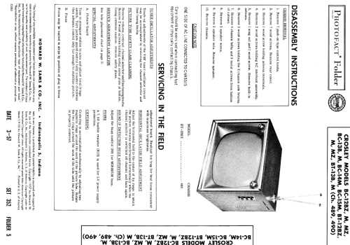 BC-13B Ch= 490; Crosley Radio Corp.; (ID = 1863127) Television