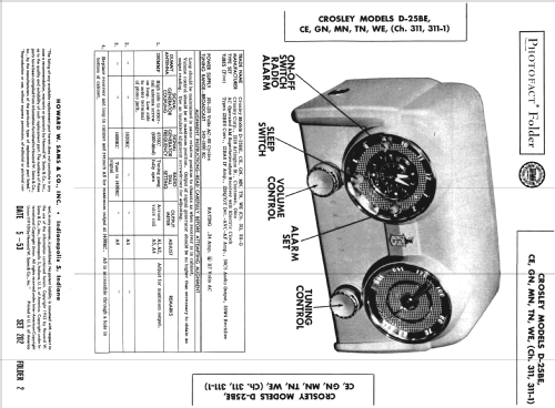 D-25GN Ch= 311; Crosley Radio Corp.; (ID = 1495365) Radio