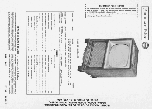 DC-10M Ch= 493; Crosley Radio Corp.; (ID = 2414727) Television