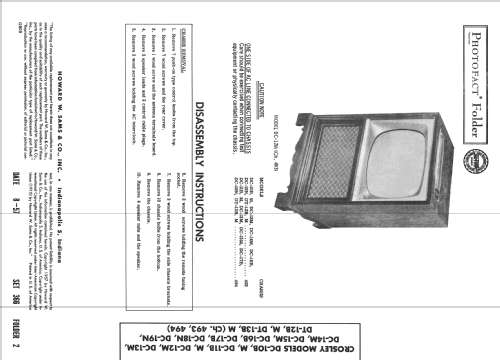 DC-11B Ch= 494; Crosley Radio Corp.; (ID = 2415208) Television