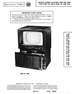 DU-17PHN1 Ch= 359; Crosley Radio Corp.; (ID = 3035849) TV Radio