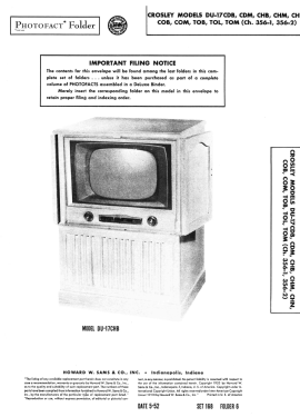 DU-17CDB Ch= 356-1; Crosley Radio Corp.; (ID = 3050254) Television