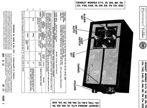 E-75CE Ch= 75E; Crosley Radio Corp.; (ID = 586350) Radio