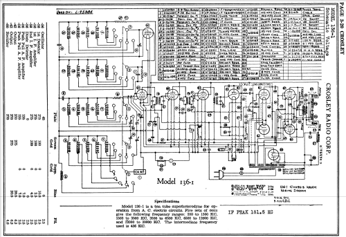 136-1 'Governor' Ch= 136-1; Crosley Radio Corp.; (ID = 1610434) Radio