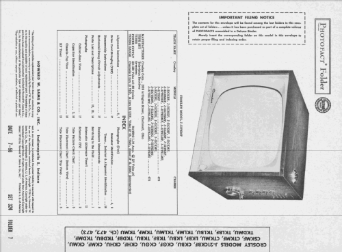 J-21TKBU Ch= 473; Crosley Radio Corp.; (ID = 2319867) Television