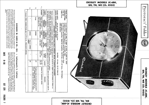 JC-6BK Ch= R103; Crosley Radio Corp.; (ID = 586424) Radio