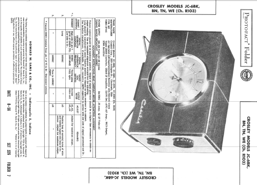 JC-6BN Ch= R103; Crosley Radio Corp.; (ID = 2356783) Radio