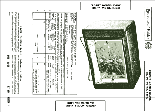 JC-8BK Ch= R104; Crosley Radio Corp.; (ID = 2025255) Radio