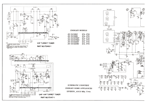 JR-21CDBF CH= 474; Crosley Radio Corp.; (ID = 2742641) Television