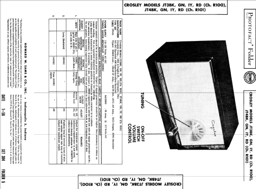 JT3GN Ch= R100; Crosley Radio Corp.; (ID = 512155) Radio