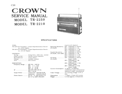 3-Band Constellation TR-2210; Crown Radio Corp.; (ID = 3092506) Radio